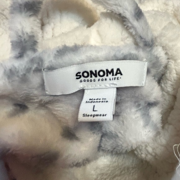 Sonoma Plush Leopard Women’s Bathrobe L NWT - Picture 11 of 11